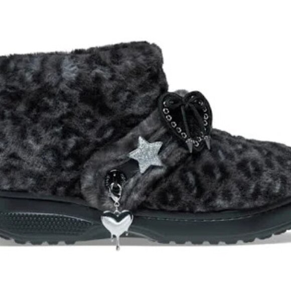 CROCS UNFURGETTABLE LEOPARD BOOTS Women's Size - Picture 1 of 2